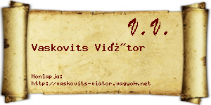 Vaskovits Viátor névjegykártya